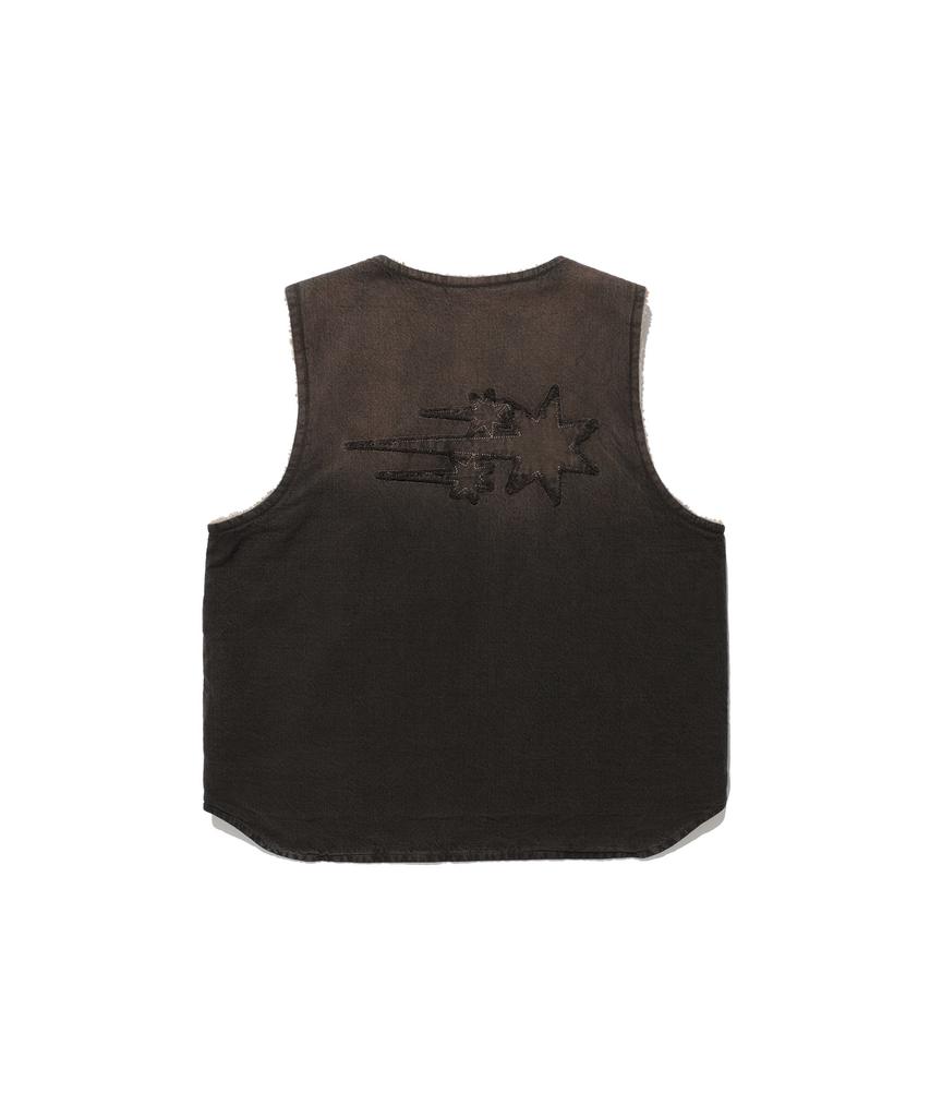 Niceghostclub Cotton Washed Vest_Brown(Ng2Dfub990A)