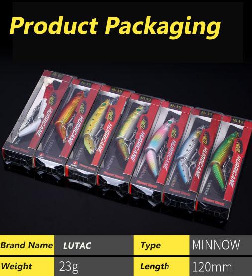 Spring New Arrivals CHINA fishing shop 120mm 23g floating minnow fishing lure with 3D eyes minnow hard lure