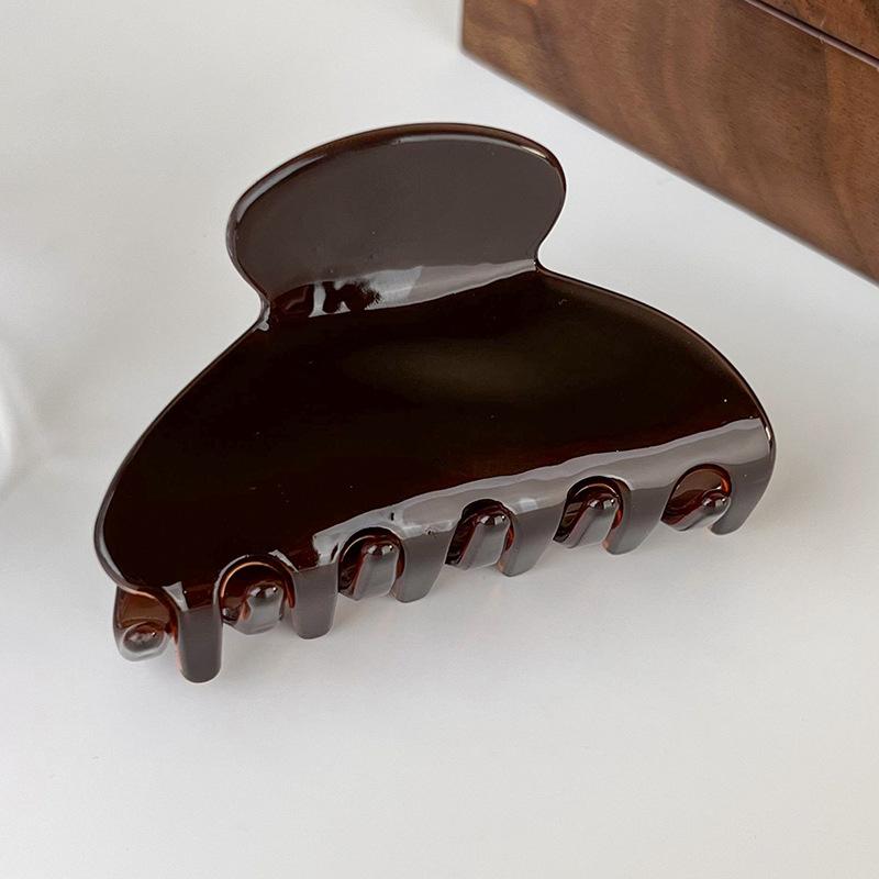 Fashion Acetate Leopard Print Hair Claws Geometric Crab Shape Clamp Styling Hair Clips for Women Girls Solid Hairpins Headdress