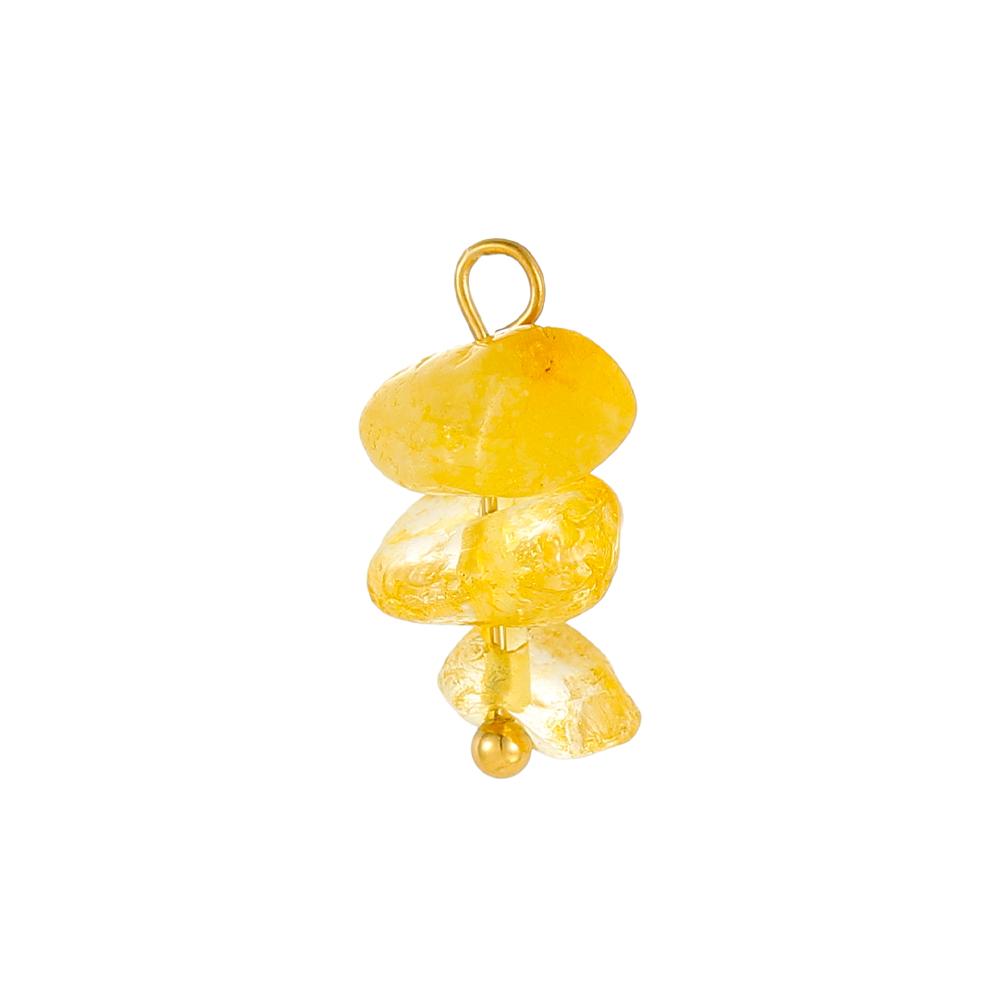 CARLIDANA Rainbow Color Beaded Charm Natural Stone Pendant Beads with Nine Needle Pin for Necklace Earrings DIY Jewelry Making