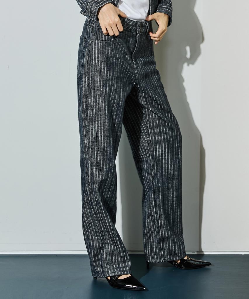 BUCKAROO Women'S Straight Stripe Denim Pants Indigo