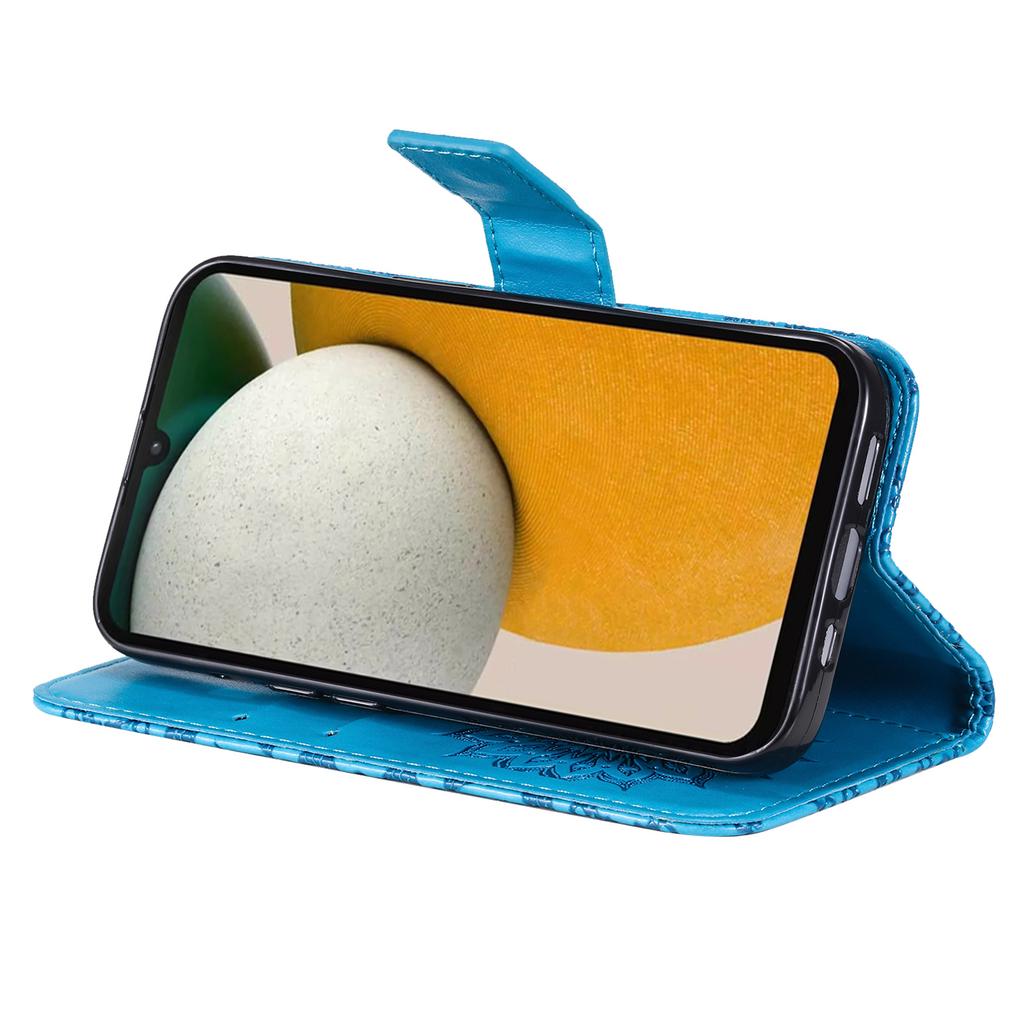 For Samsung Galaxy A15 5G Phone Case Sunflower Imprinted Leather Wallet Stand Cover with Strap