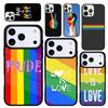 Capa Case for iPhone 17 Air 16 Pro Max 15 Plus 11 13 Mini 14 12 Back Phone Cover LOVE IS LOVE LGBT GAY PRIDE Print