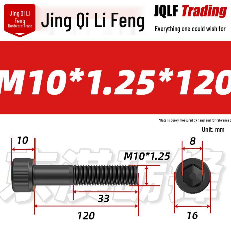 12.9 Grade Medium Tooth Hex Bolt, Half Thread, M10-M36, High-Strength Screw