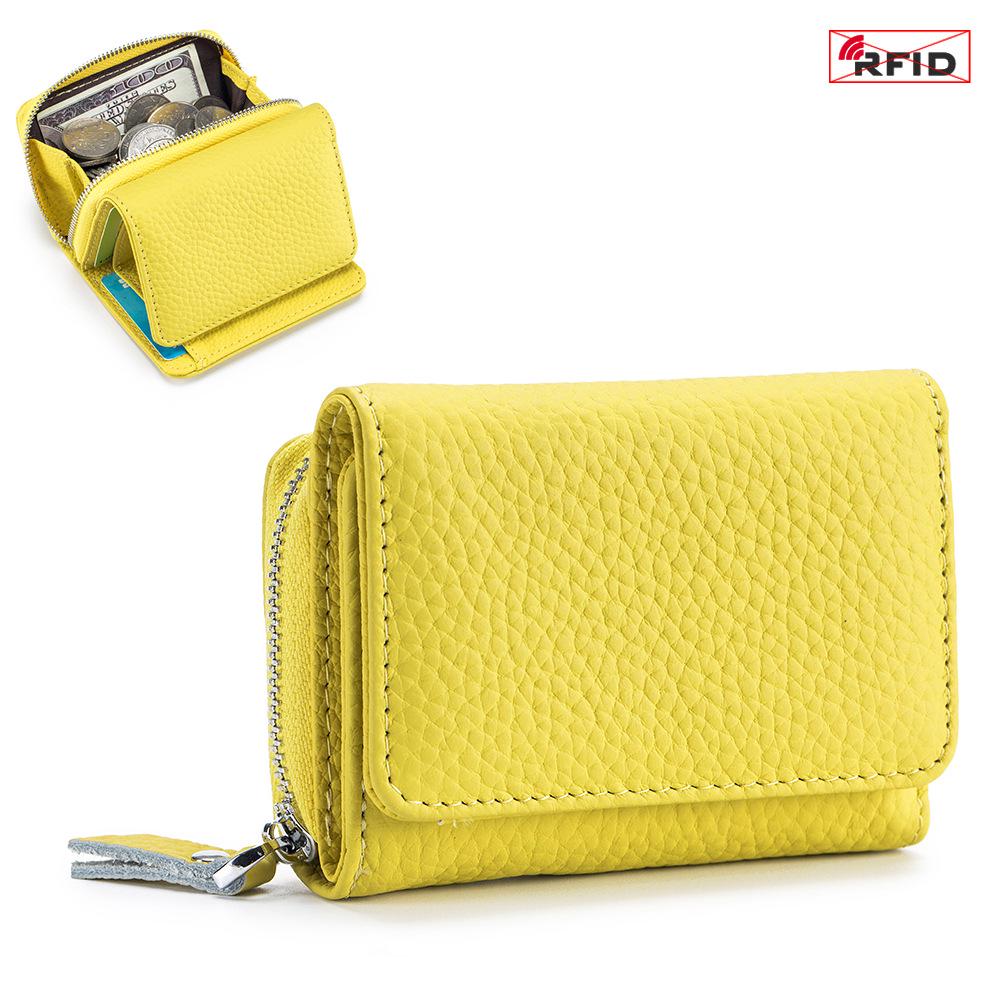 

Women s Large Capacity Genuine Leather Trifold RFID Wallet & Coin Purse