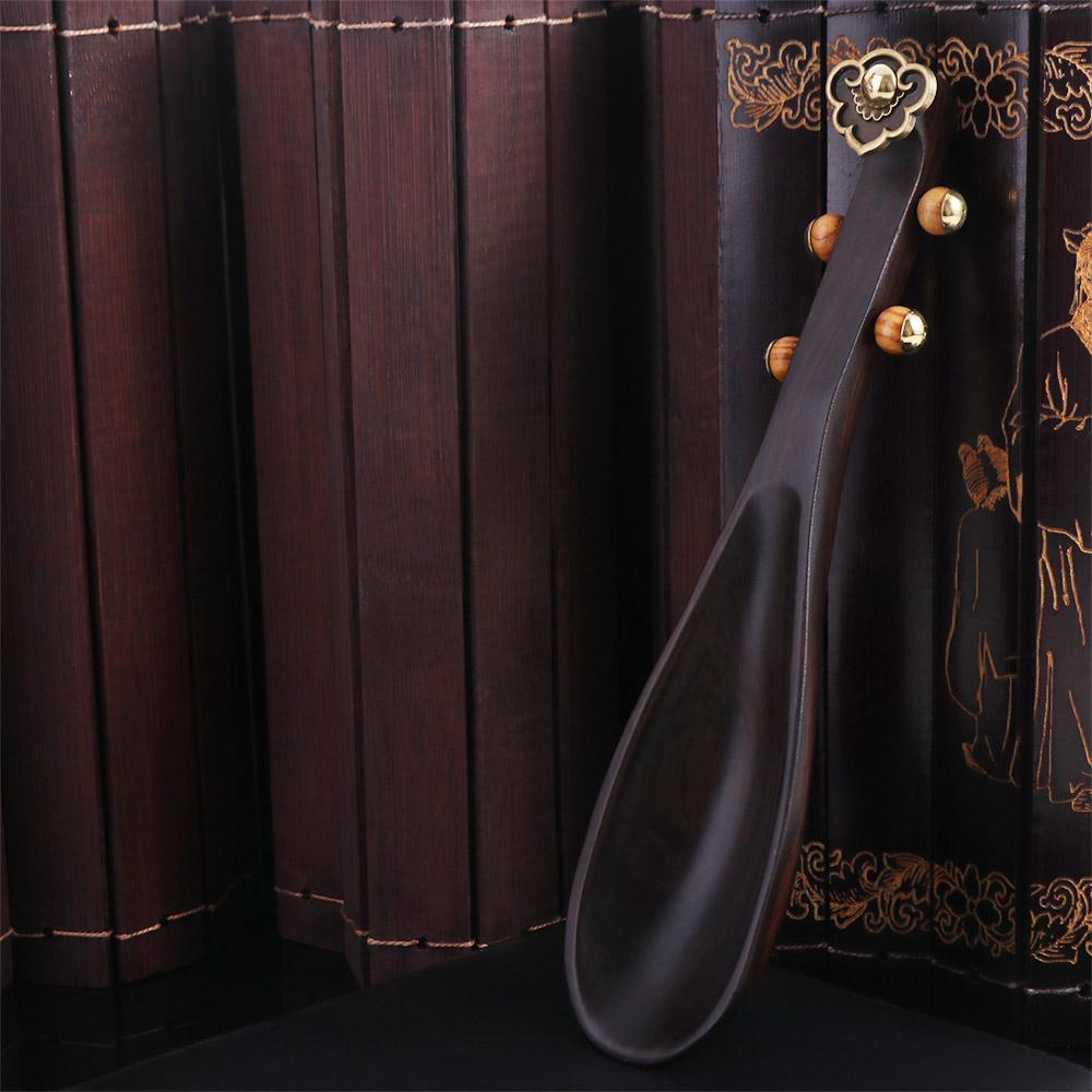 

Ebony Pipa Tea Shovel Retro Style Tea Scoop Delicate Lute Shape Tea Spoon Gift tea spoon