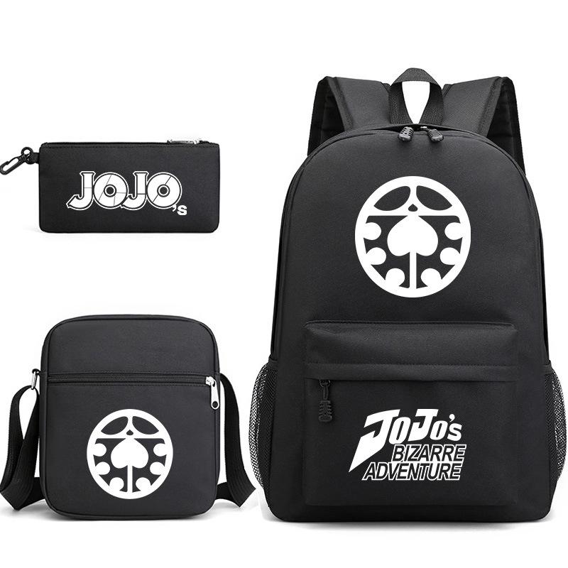 Anime Oo'S Wonderful Adventure Peripheral Schoolbag Pencil Bag + Diagonal Hanging Bag + Backpack Three-Piece Set