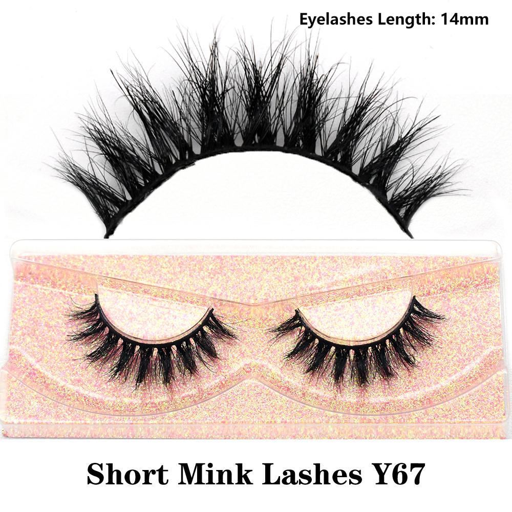 FOXESJI Short False Eyelashes Eye Lashes Extension Mink Fluffy Soft Cross Lash 12mm-15mm Handmade Natural Short Eyelashes Makeup