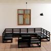 Garden Furniture Set 12 Pcs Solid Pine Wood
