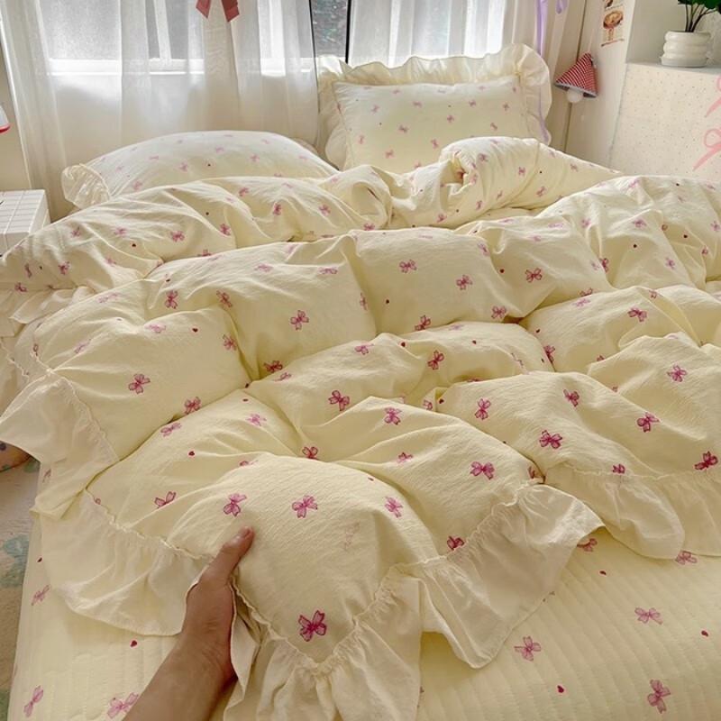 Princess Style Wrinkled Gauze Christmas Tree Bedding Set