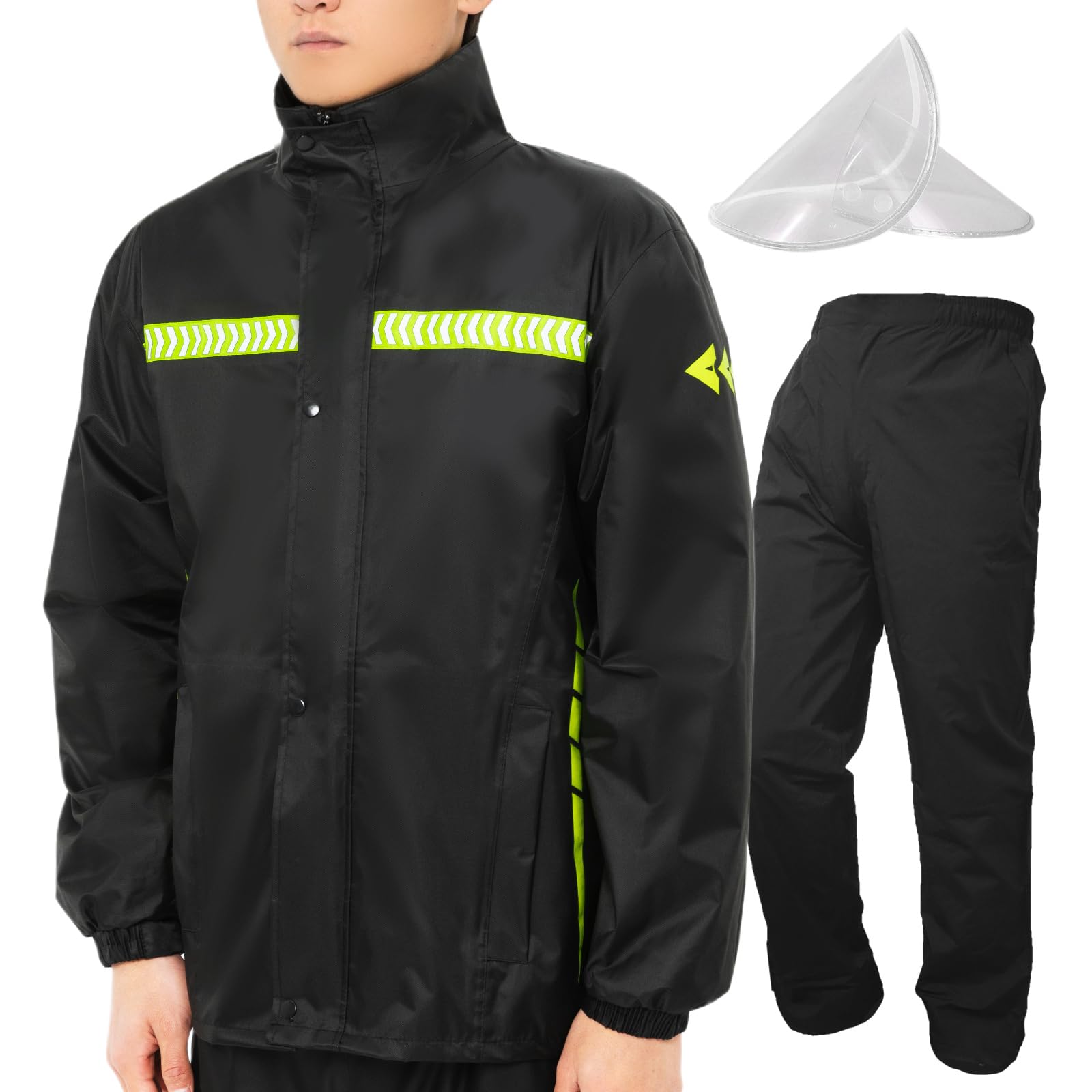 

Дождевик куртка и брюки, высокоэффективный, ультра водостойкий, для мотоцикла, для горного туризма, для защиты в сезон дождей чёрный