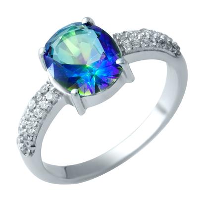 Strieborný prsteň s mystic topásom 2,022ct (1913178) 2,6 gr. 925 vzoriek