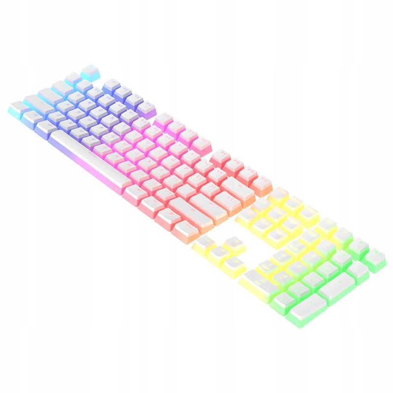 Keycaps PBT Pudding White Keycaps for Profile Mechanical Keyboards