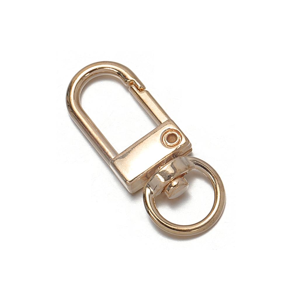 5/10 Stück Karabiner mit Drehgelenk Gold Silber Beschichtet Hummerklauen Haken Schlüsselringe für Handwerk DIY Schmuckherstellung