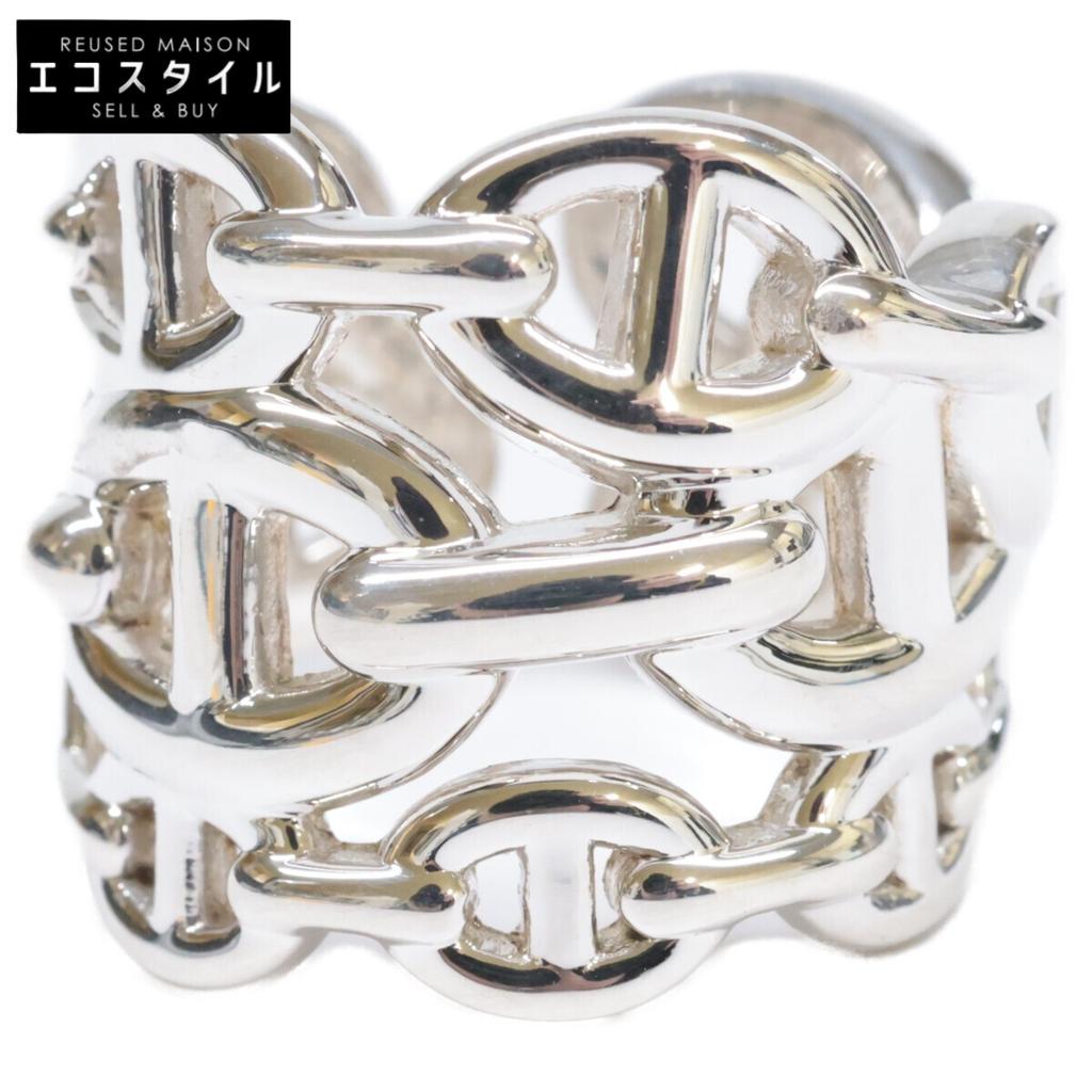 Hermes 19AG149466 Ag925 Chaine d'Ancre Enchaine GM Ring Ring 52 SilverUsed