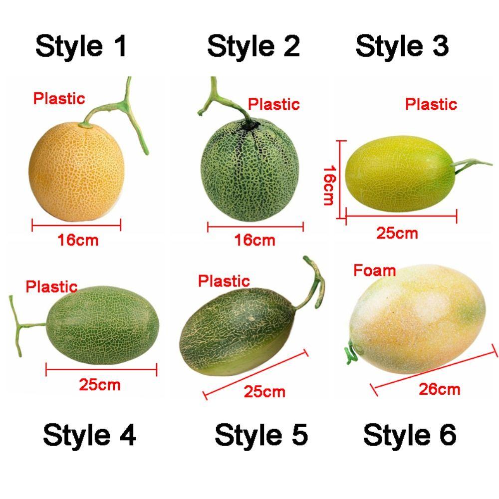 Food Model Fake Cantaloupe Melon Plastic Simulation Fruit Artificial Cantaloupe Melon Home Decor