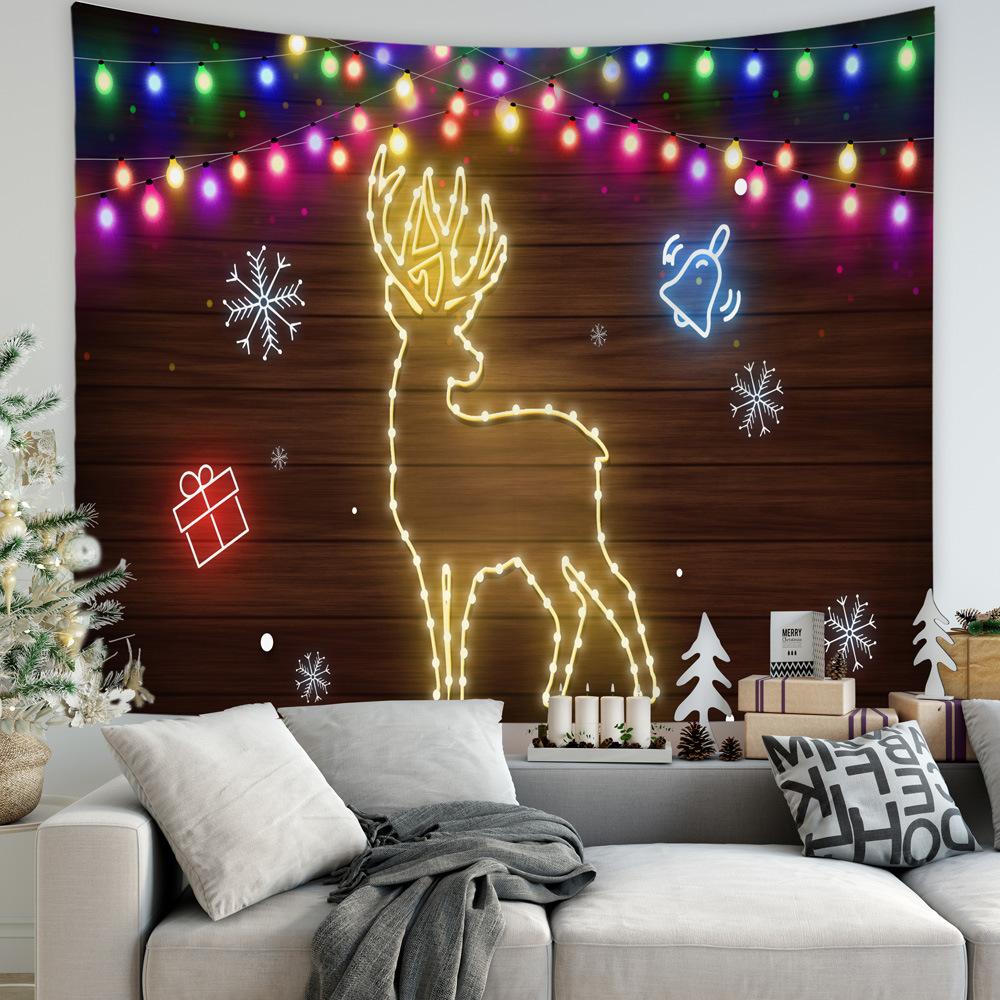 Christmas Wall Hanging Cloth Large Background Cloth Painting European and American Christmas Tree Tapestry