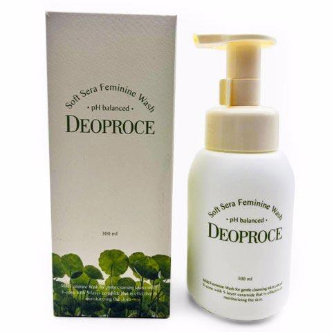 

Мягкая увлажняющая пенка с керамидами DEOPROCE SOFT SERA FEMININE WASH 300мл