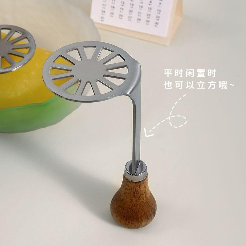 Meat Grinder Machine Potato Masher Metal Avocado Wooden for Cooking Smasher Silver Hand