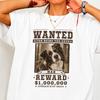 Custom Wanted Poster with Photo Comfort Colors Tshirt, Portrait In Wanted Poster, Personalized Funny Photo Shirt, Christmas Gift Funny Shirt