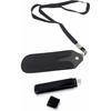 PU Leather Pouch Case Lanyard Pen Pouch Pen Cover Recording Pen Cover Lanyards for Keys, Black