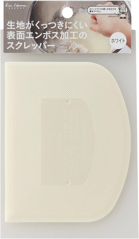 Kai House Select Embossed White Made in DL6288 Scraper, Japan,