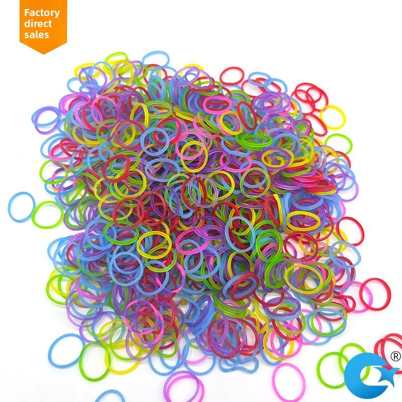 Colorful Rubber Bands Industrial Disposable High Temperature Resistant High Elasticity Children's Handmade Braided Bracelet Hair