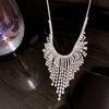 Trendy Rhinestone Tassel Choker: European & American Shiny Diamond Design for Women’s Bold Personality & Style