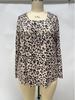 2024 European & American Leopard Print Casual Long Sleeve for Autumn/Winter