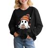Children's Fashion Loose-fitting Casual Halloween Long-sleeved Printed Round Neck Sweatshirt