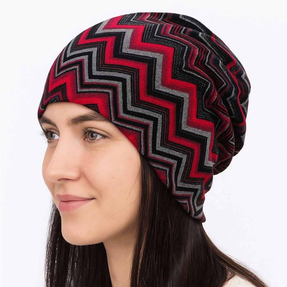 Contrasting Colors Pullover Hat Plaid Print Casual Hedging Cap Autumn and Winter