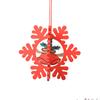 Christmas Wooden Pendants For Xmas Tree Glass Decorations Snowflakes Bell Pendant 3D Red bells/stars/christmas Ornaments In Mini