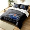 Edmonton Oilers 3pc Duvet Cover Set Simple Modern Bedding Set Wrinkle Resistant Soft Fabric All Season Use a Perfect Gift