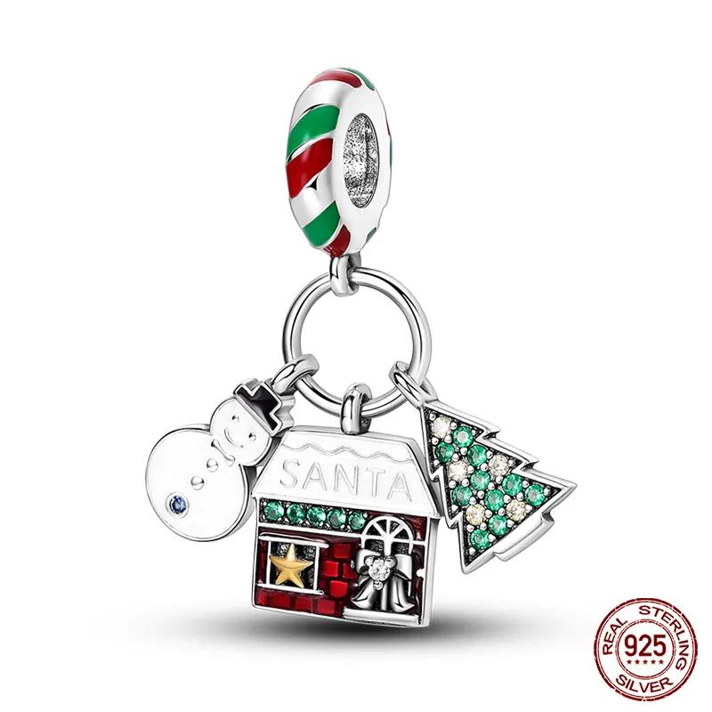 copper Snowflake Christmas Tree Ski Boots Charm Bead Charms Bead Charms Compatible With Authentic Bracelets Fine Do It Yourself Christmas Jewellery