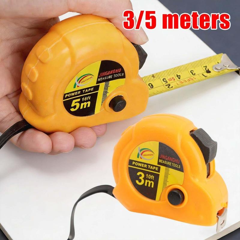 High-precision Tape Measuring Tool 3-meter 5-meter Metric Measurement Carpentry Ruler Home Tape with Non-slip Button Supplies