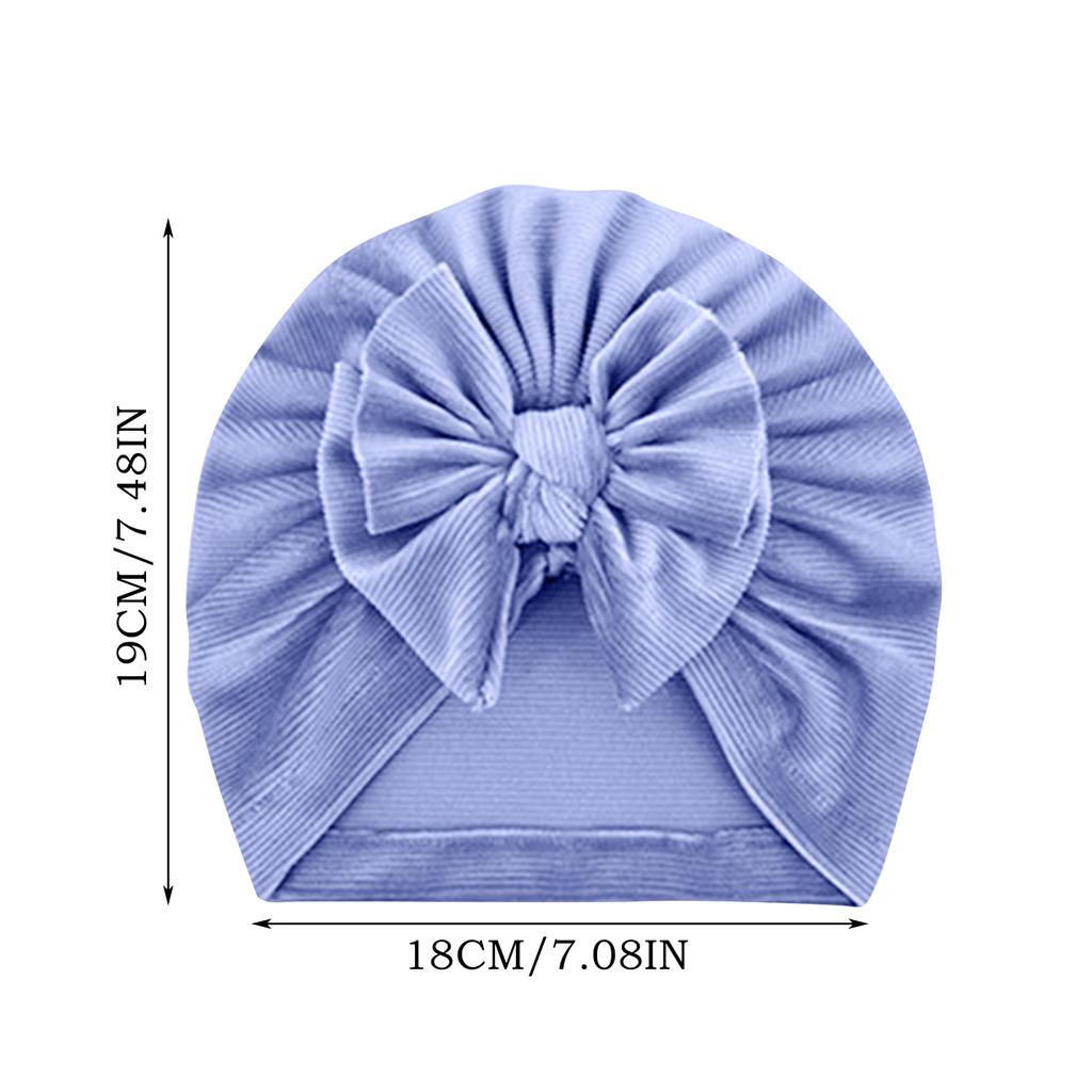 Baby's Headwear Toddler Kids Baby Boys Girls Solid Color Bow Hat Headwear Accessories