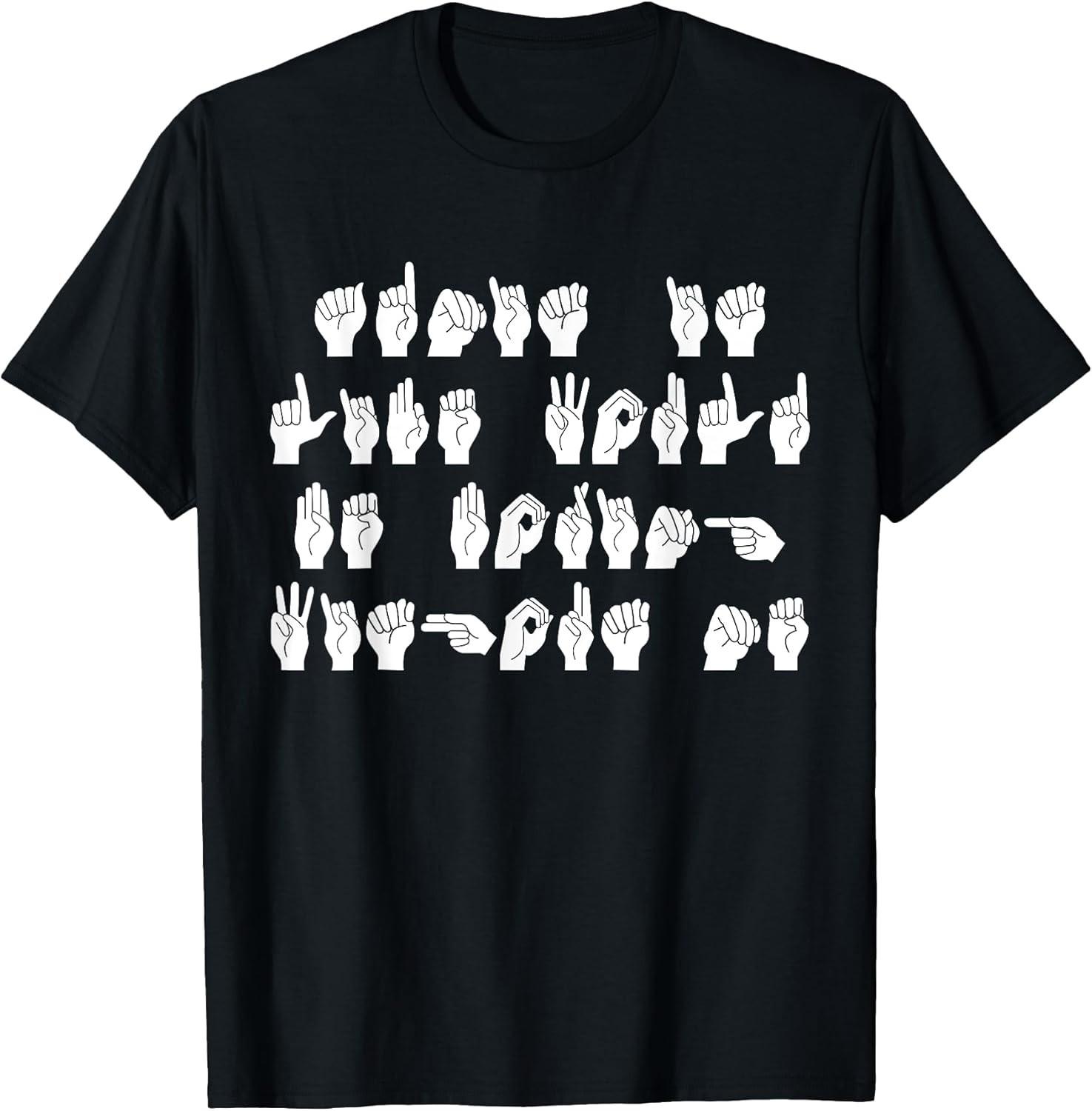 Funny ASL American Sign Language Deaf Not Dumb Cotton Tee - Made In Usa XXXL