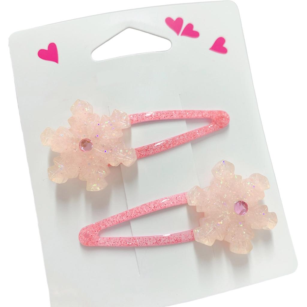 1pair Glitter Hair Clips Cartoon Pattern Hair Barrettes Children Hairpin Hair Accessories for Kids Birthday Party
