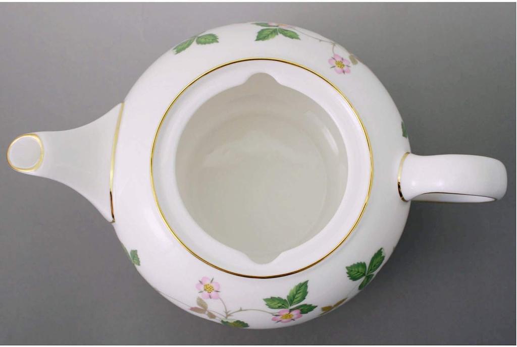 [Wedgwood Official Wedding Gift Wrapping] Wild Strawberry Teapot, Small, 600ml, Wedding Tableware, Gift for the Bride and Groom, aB50105506980,