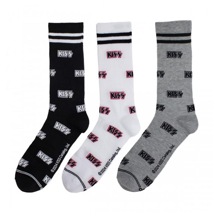 Kiss Unisex Adult Logos Crew Socks (Pack of 3)