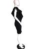 Ruffle Hem Bodycon Pencil Dress, European and American Mid-Length Style, Women's. Belt Not Included.