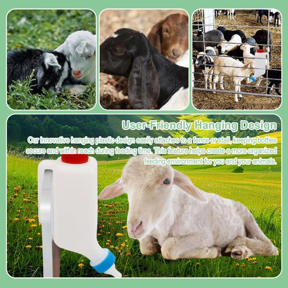 Hanging Type Lamb Baby Bottle Soft Nipple Large Capacity Goat Bottles Durable With Scale Animal Feeding Bottle