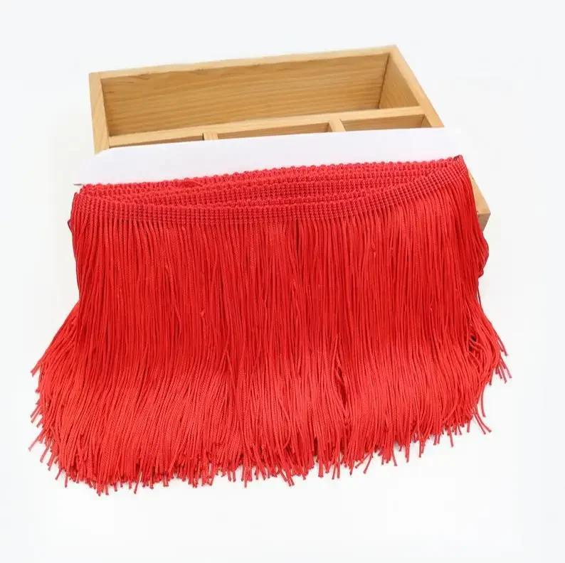 10Yard 15cm Wide Lace Trim Tassel Fringe DIY Latin Dress Stage Clothes Accessories Decorative Tassels for Curtains Lace