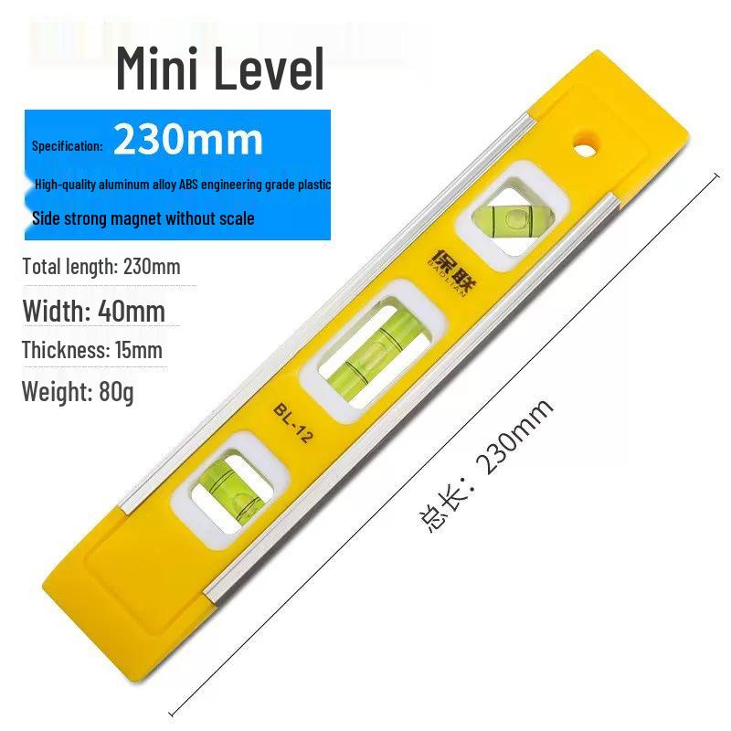 Aluminum Alloy Magnetic Spirit Level and Tape Measure Tool
