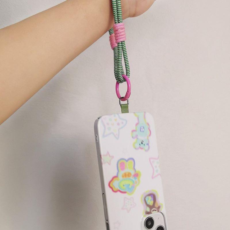 1 PC Two Simple Wrist Lanyards Anti-Breakage, Prevent Fall and Anti-Lost Universal Mobile Phone Case Lanyards