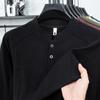 Men's Double-Sided German Fleece Stand Collar Pullover - Warm Long-Sleeve Casual Sweatshirt for Autumn and Winter