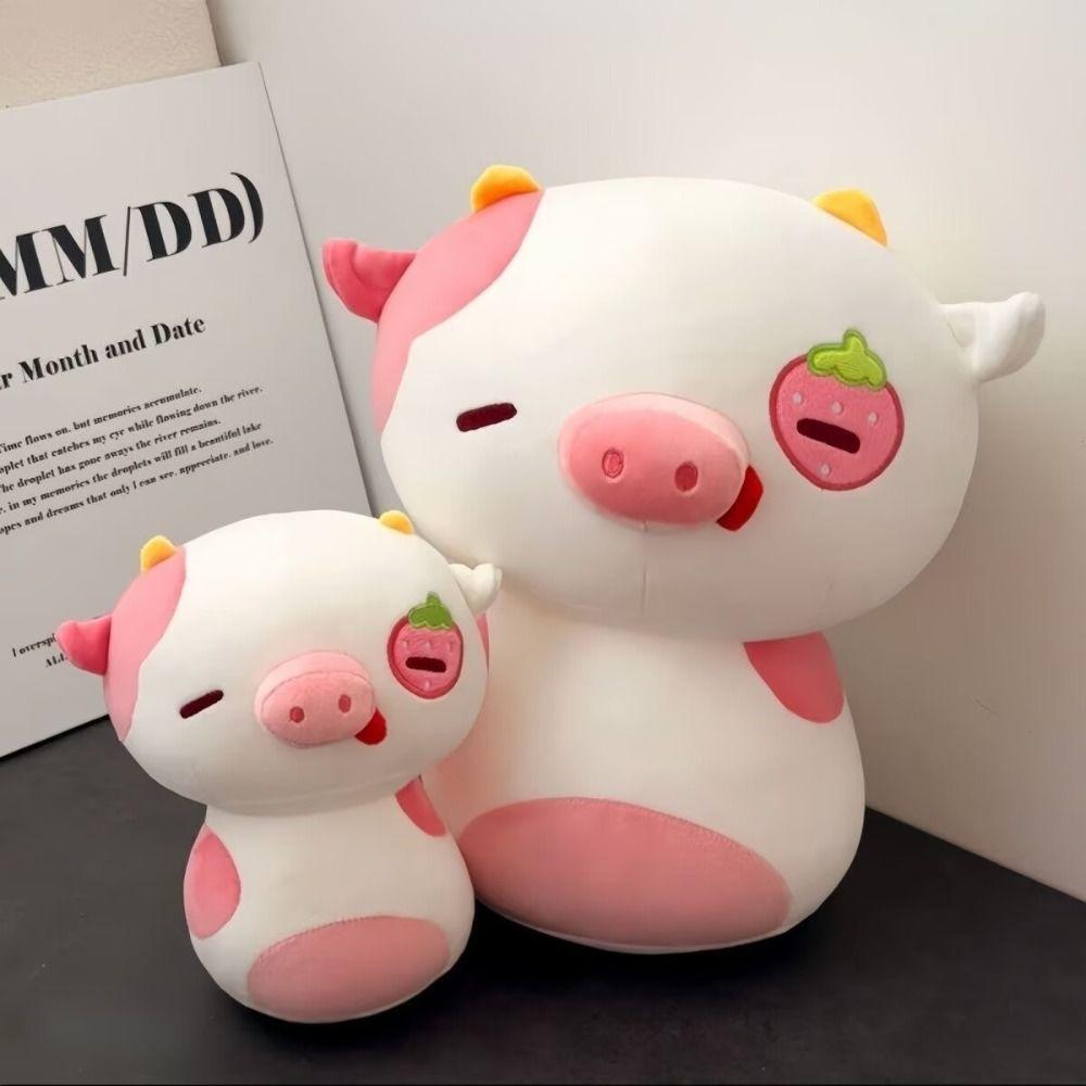 Soft Strawberry Pig Plush Toys Fluffy Pink Girlish Heart Cute Toy Festival Party Decor