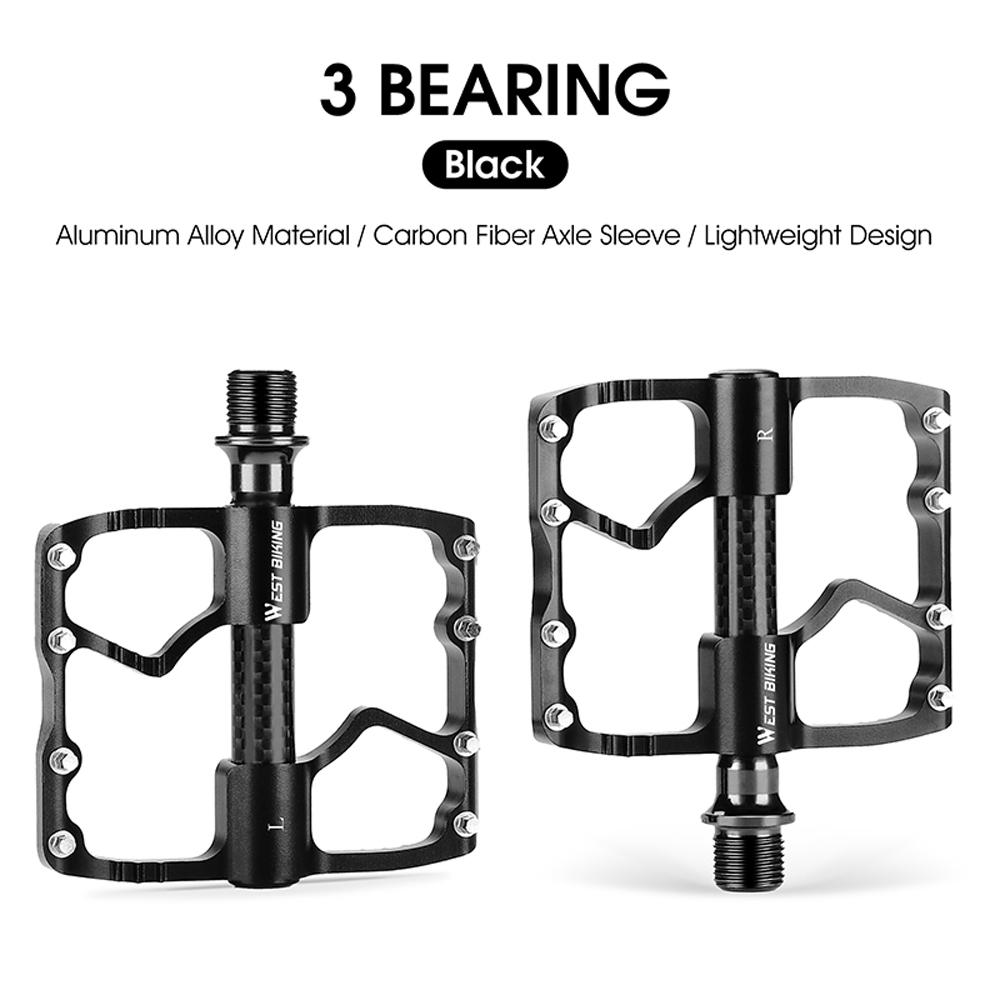 

Ultralight Aluminum Alloy Bicycle Pedals 3 Bearings Bike Pedals AntiSlip Waterproof Flat Wide Bike Pedals Cycle серебряный