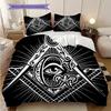 New World Order Illuminati bedding, duvet cover, pillowcase, home decoration, birthday gift (1 * duvet cover+2 * pillowcase, coreless)