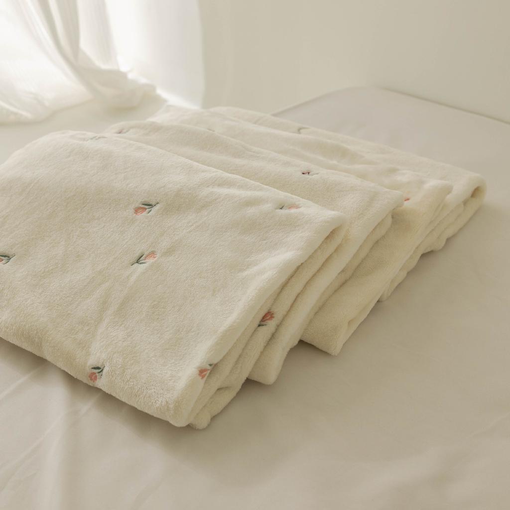 Fleece Babyfilt Nyfödd Höst Vinter Inbäddningsfiltar Mjuk Varm Barnvagnsöverdrag Sängkläder Björnbroderi Babytillbehör